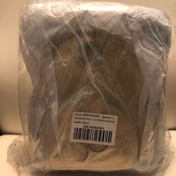 Mickey Mouse Walt Disney World 50th Anniversary Leather Gold Loungefly Backpack - Picture 12 of 13